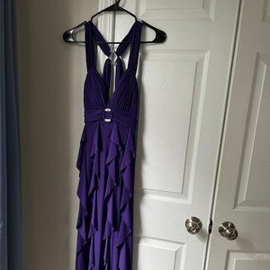 Besty and Adam long formal Gown